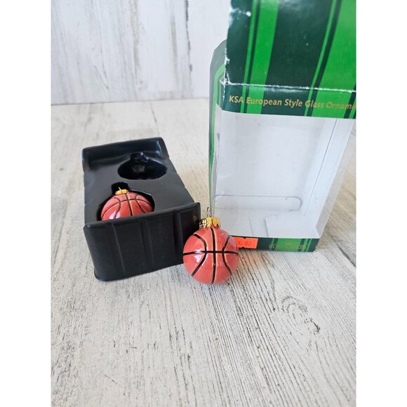 Ksa Kurt Adler basketball glass ornaments sport vintage Xmas set tree - Picture 1 of 7